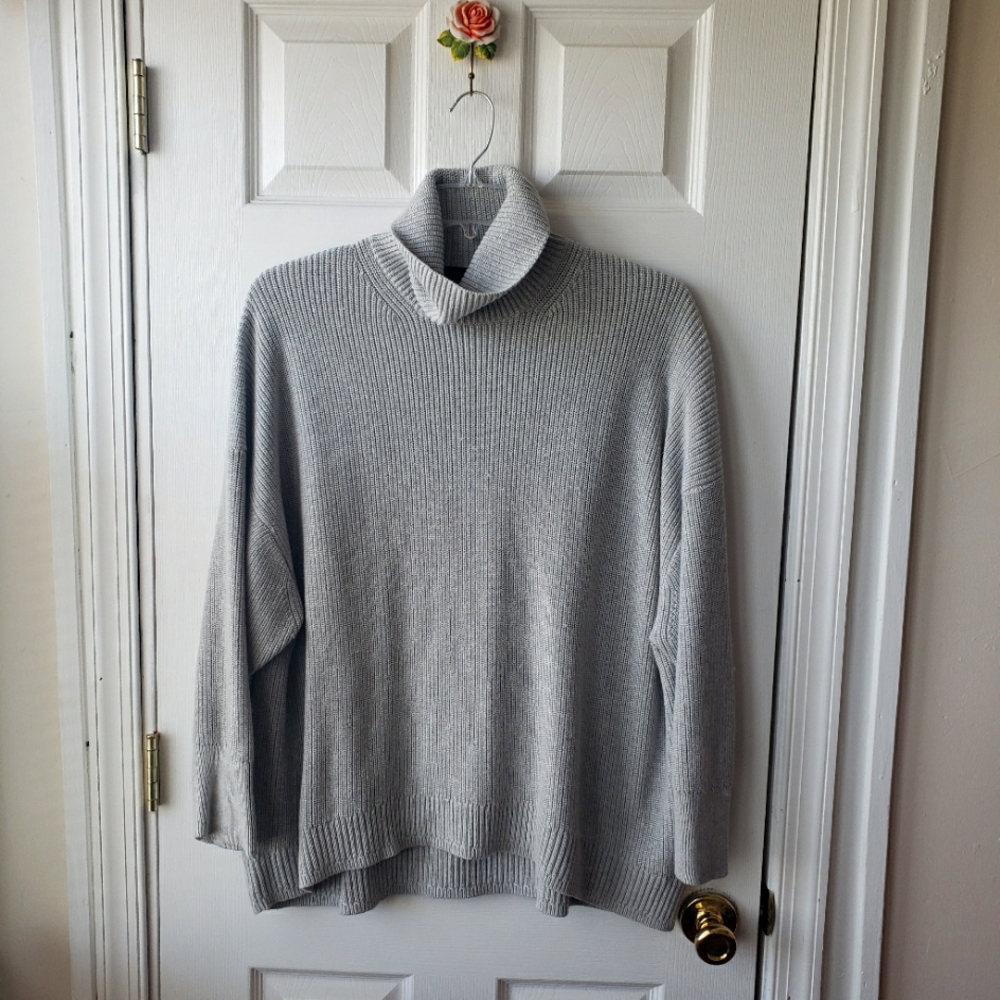 J. Crew Light Gray Turtleneck Sweater